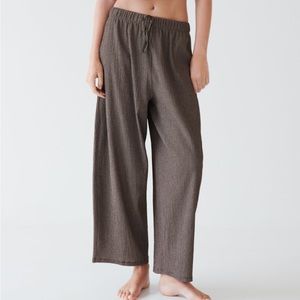 ZARA Wide Leg Textured Pants